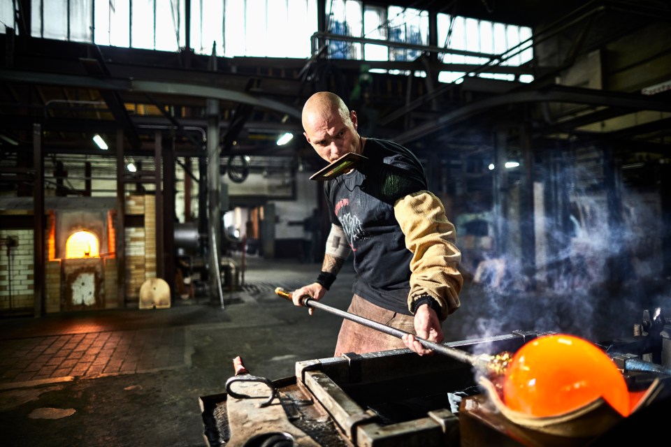 Glass blowers can earn up to £50,000 a year