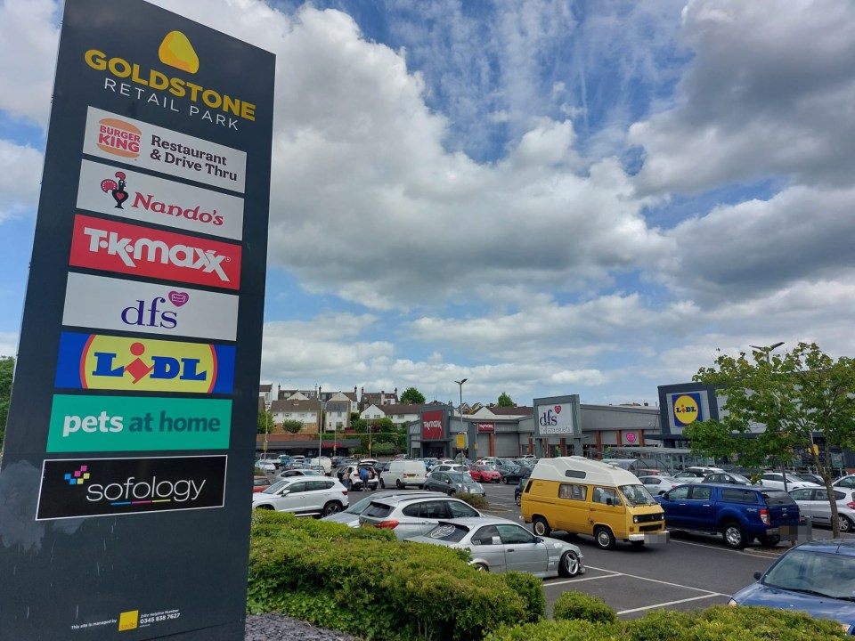 This retail park was once a football stadium for a Premier League club