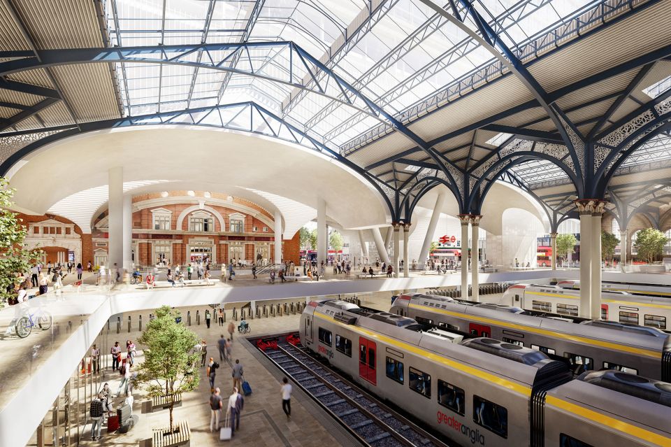 A £1.5billion renovation of London Liverpool Street station has been revealed