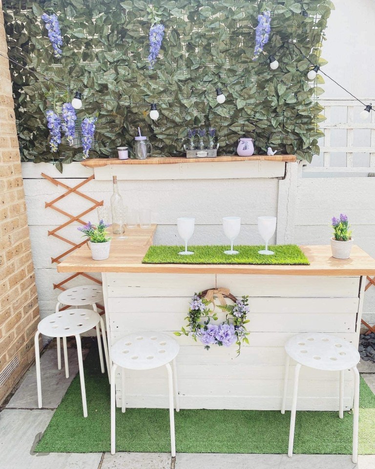 she transformed her entire garden into a luxe hangout spot for just £50