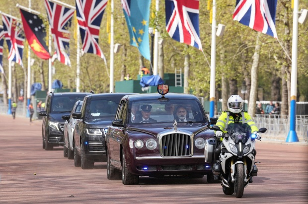 Charles on his way to Westminster on Wednesday morning