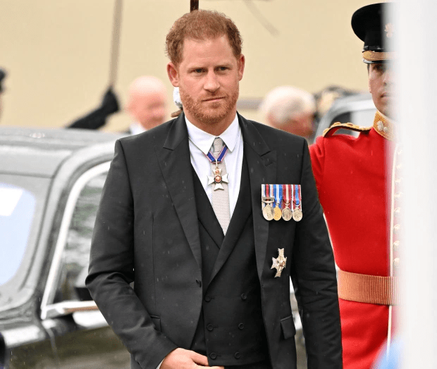 Prince Harry arrived at Westminster Abbey without his brother William today