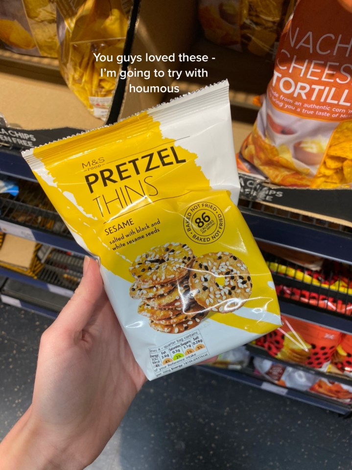 Tara-Jade’s social media followers recommended she try M&S ‘pretzel thins’