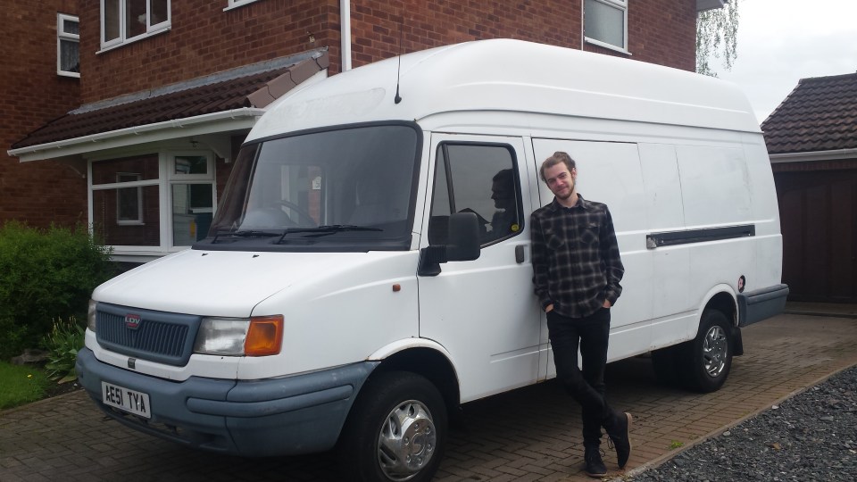 A man bought a van for £800 and converted it into a home on wheels