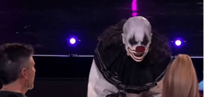 Despite performing an amazing variety of magic tricks, The Clown's visit was cut short and he was denied a golden buzzer because of Simon Cowell's fear of clowns