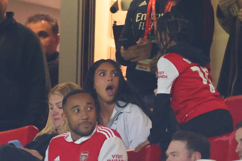 Kim Kardashian came to watch Arsenal in March