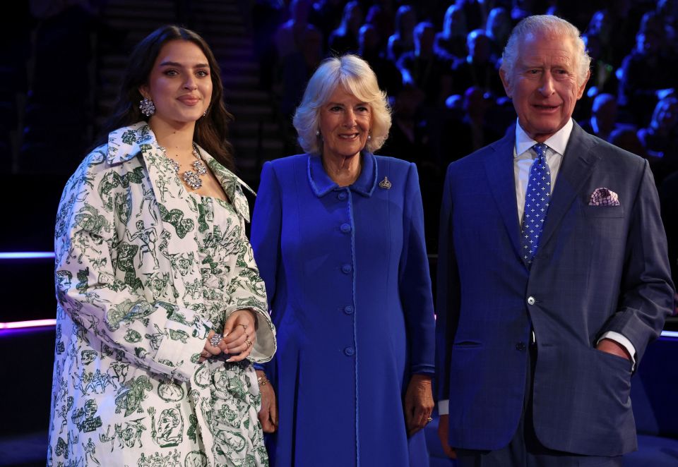 UK act Mae Muller with Queen Camilla and King Charles III