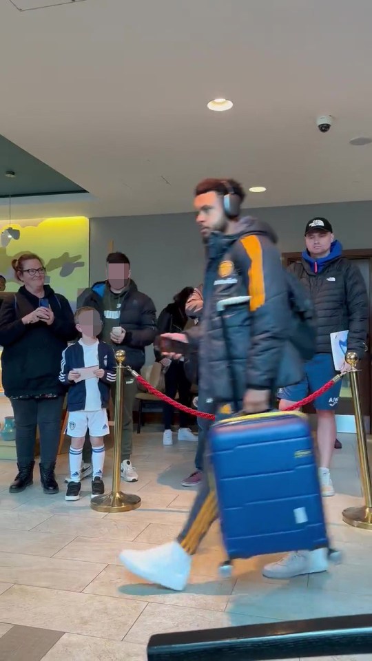 A host of supporters waited for autographs in reception before their game at Bournemouth