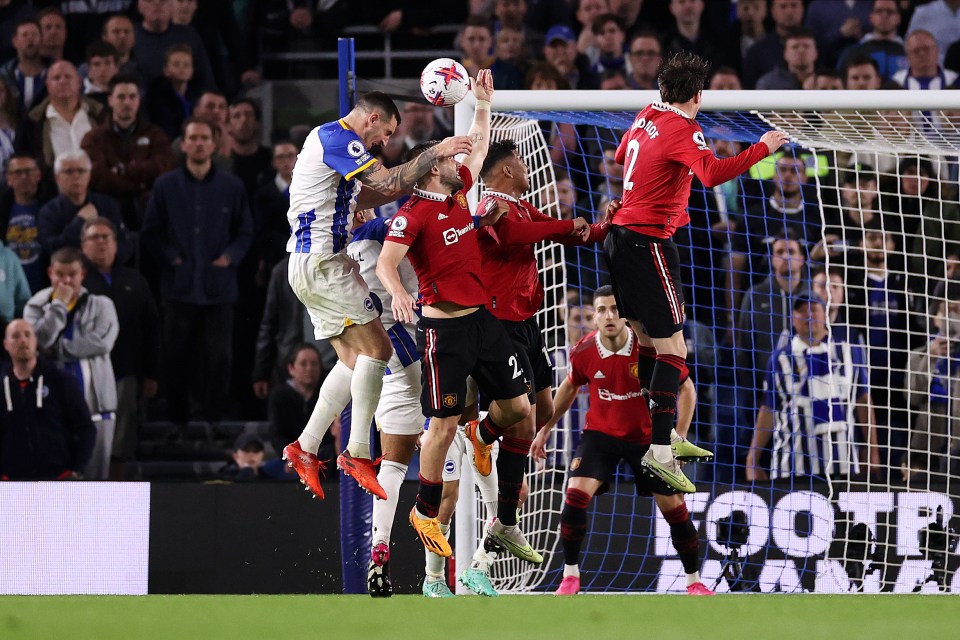 Luke Shaw gave away the offending penalty with a handball