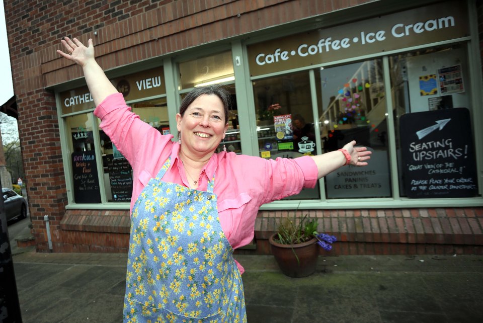 Cafe owner Helen Slater praised the town's community spirit