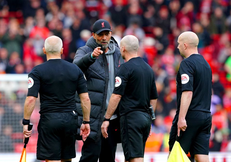 But Kop chief Jurgen Klopp was far from happy with with ref Paul Tierney after the match