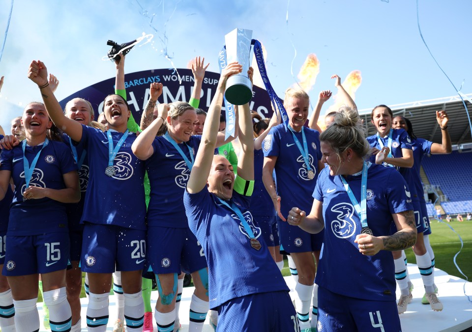 Chelsea notched up 19 wins in 22 WSL games on their way to winning the title