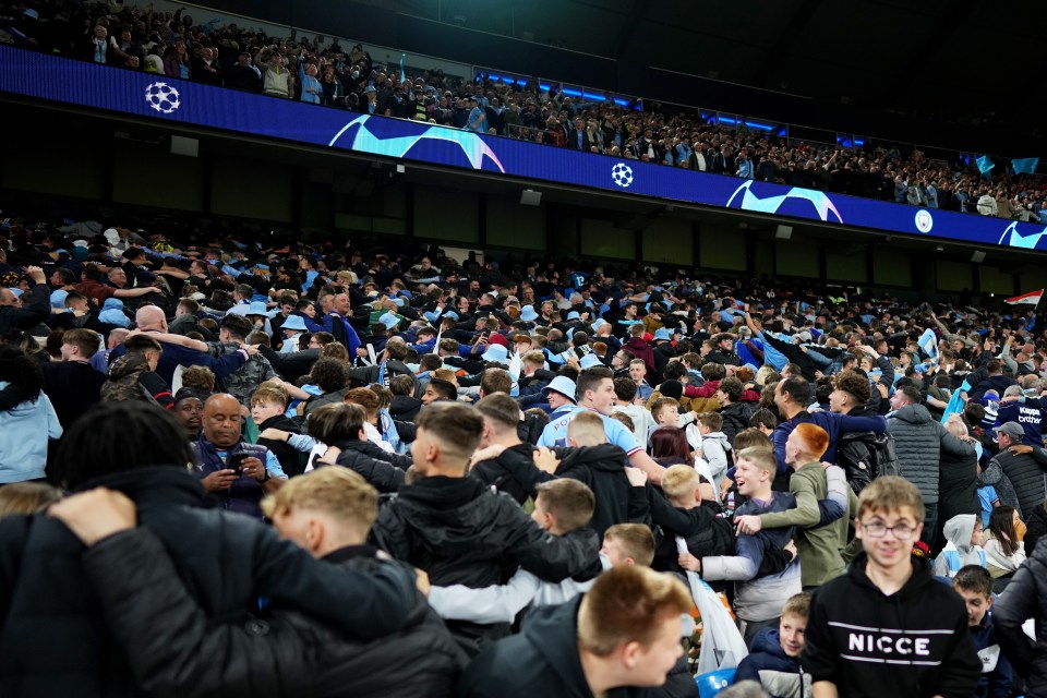 Manchester City fans did the Poznan during their huge win over Real Madrid