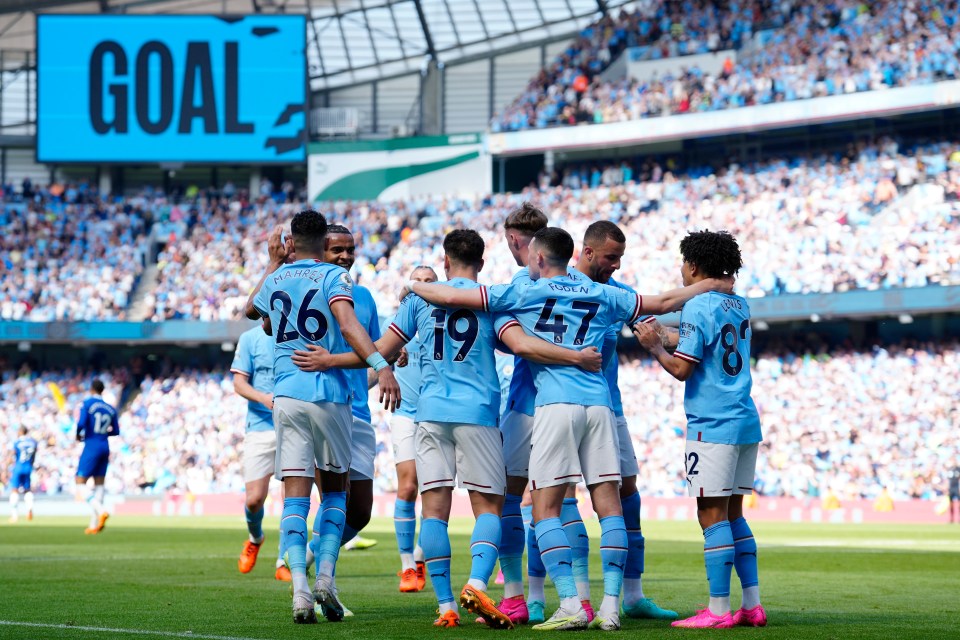 Man City were in party mood at the Etihad on Sunday afternoon