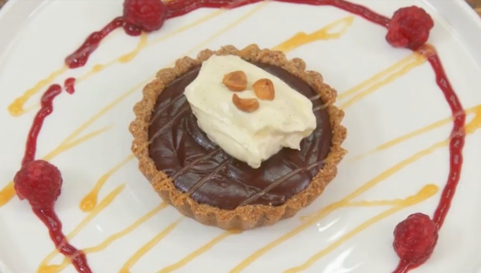 The contestant instead artificially sweetened the chocolate tart