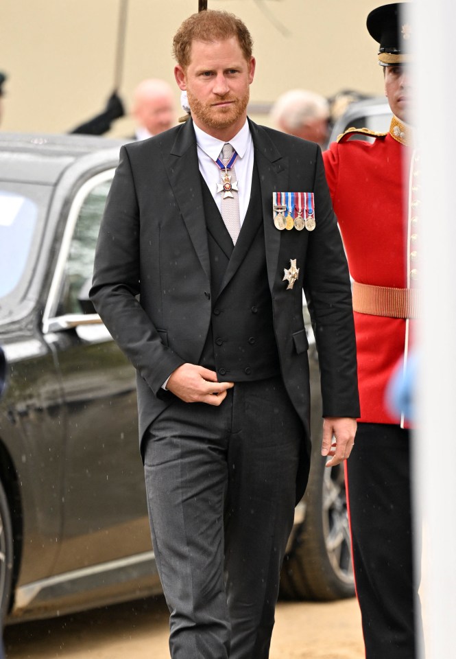 Prince Harry arrived separately for the coronation at Westminster Abbey