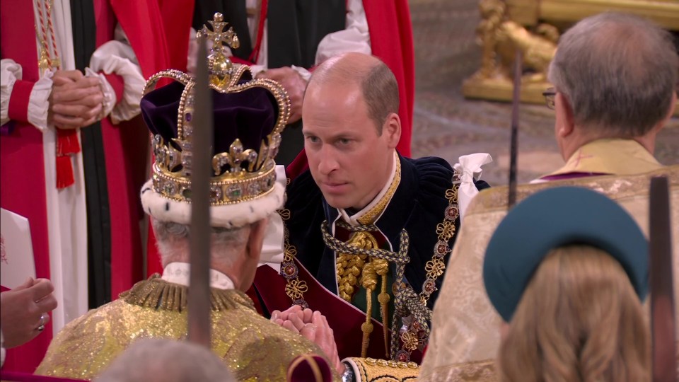 Prince William pleged loyalty to King Charles