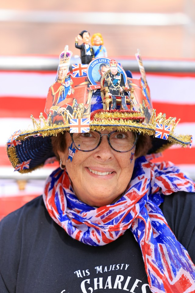 American Donna Werner is marking the occasion by wearing an elaborate home-made hat