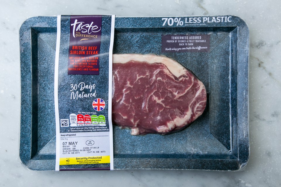 Sainsbury’s 30 Days Matured Sirloin, Taste the Difference scored 4 stars