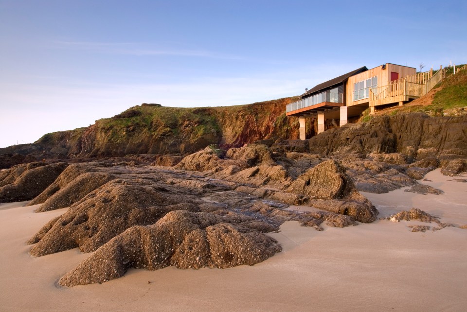 A writer’s retreat called Christie’s Beach House – which overlooks the dramatic cliff-edge