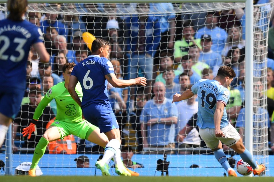 Julian Alvarez scored his 17th Manchester City goal to break the deadlock