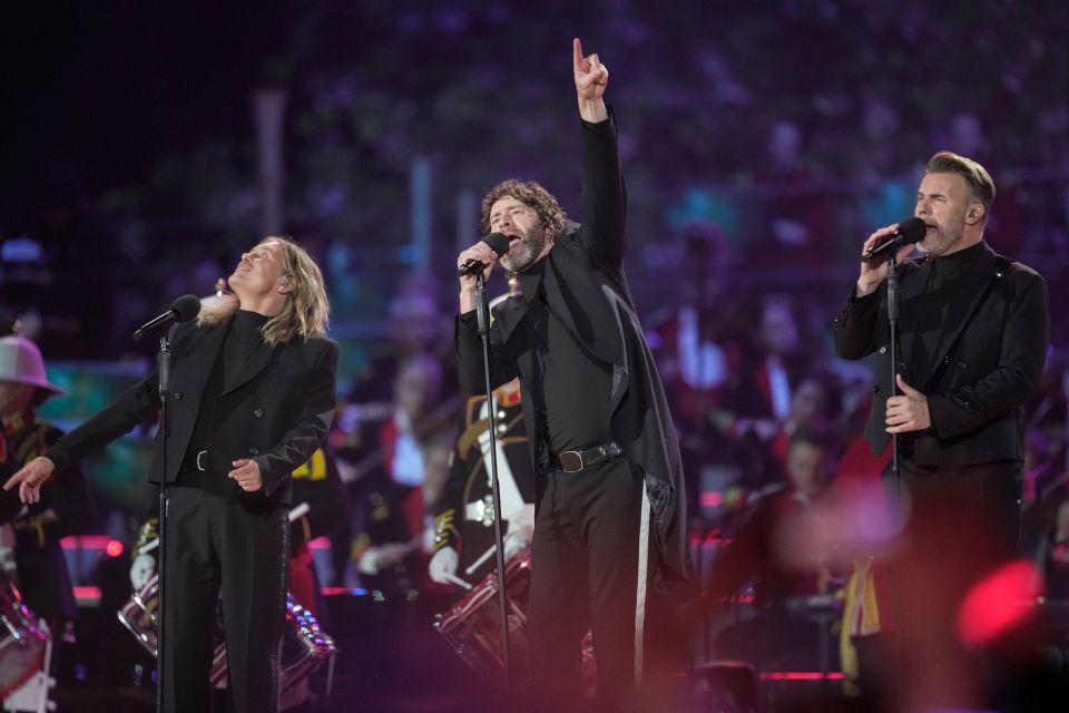 Take That performed last night at the Coronation concert