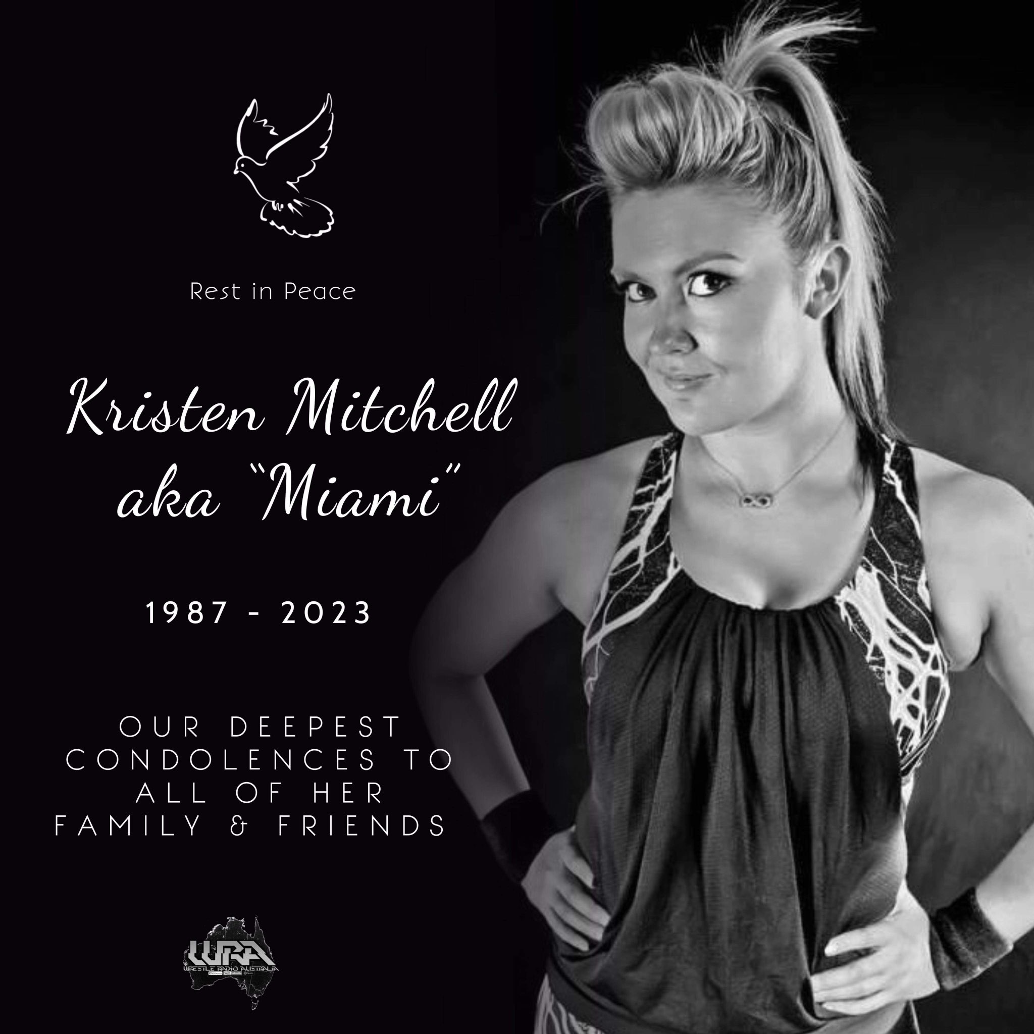 Aussie wrestler Kristen 'Miami' Mitchell died aged 36 in May