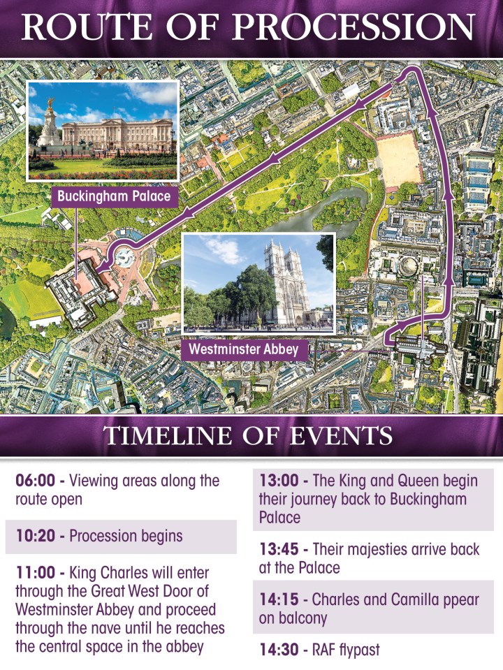 There will be two processions for the Coronation of King Charles, The King's Procession and The Coronation Procession