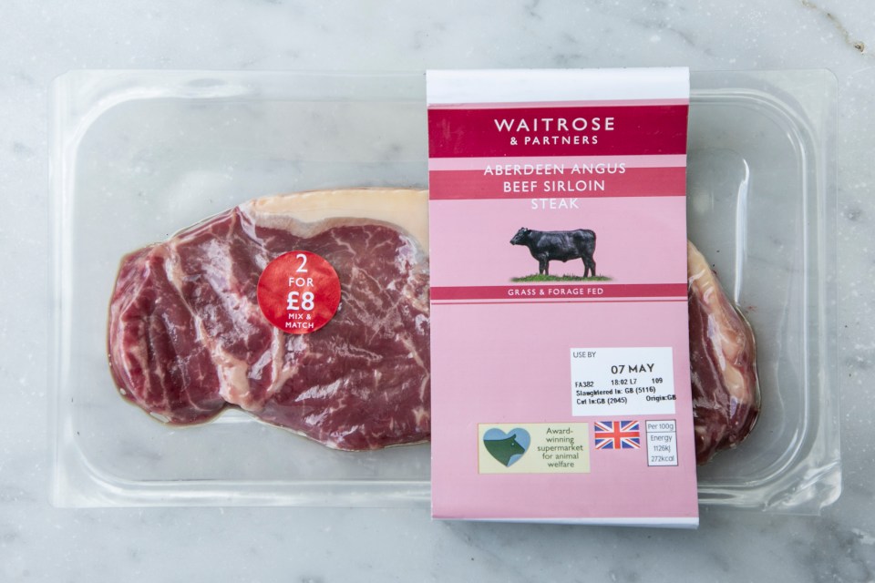 The Waitrose Aberdeen Angus Beef Sirloin Steak was very chewy and only scored 2 out of 5