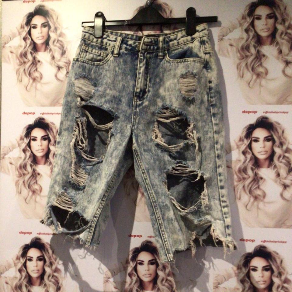 Ripped denim shorts have been listed at under £10 on the online marketplace