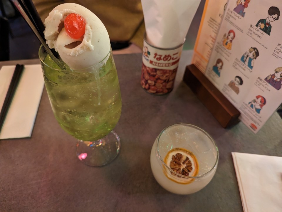 The melon cream soda offered a memory of Tokyo while the cocktails were well crafted