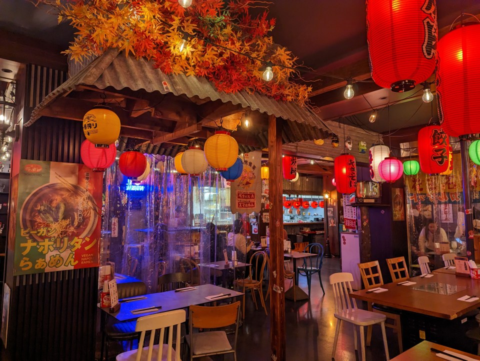 Panton Yokocho is decked out in lanterns and Japanese decor