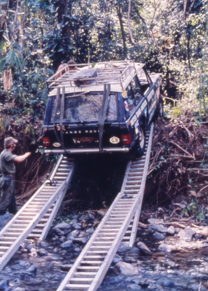 Alloy ladders were used to help the rovers get over trenches