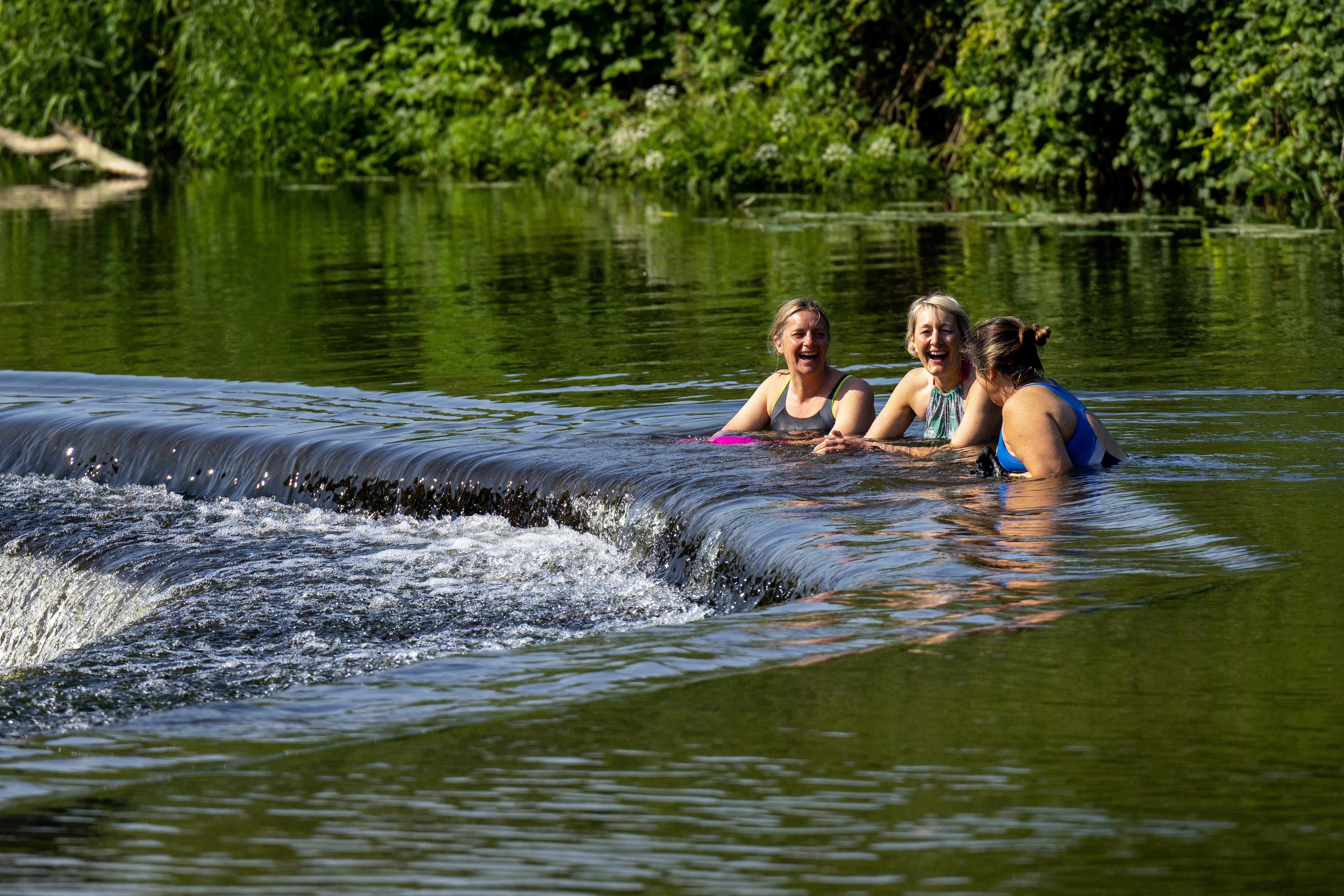 Swimmers in the river Avon today