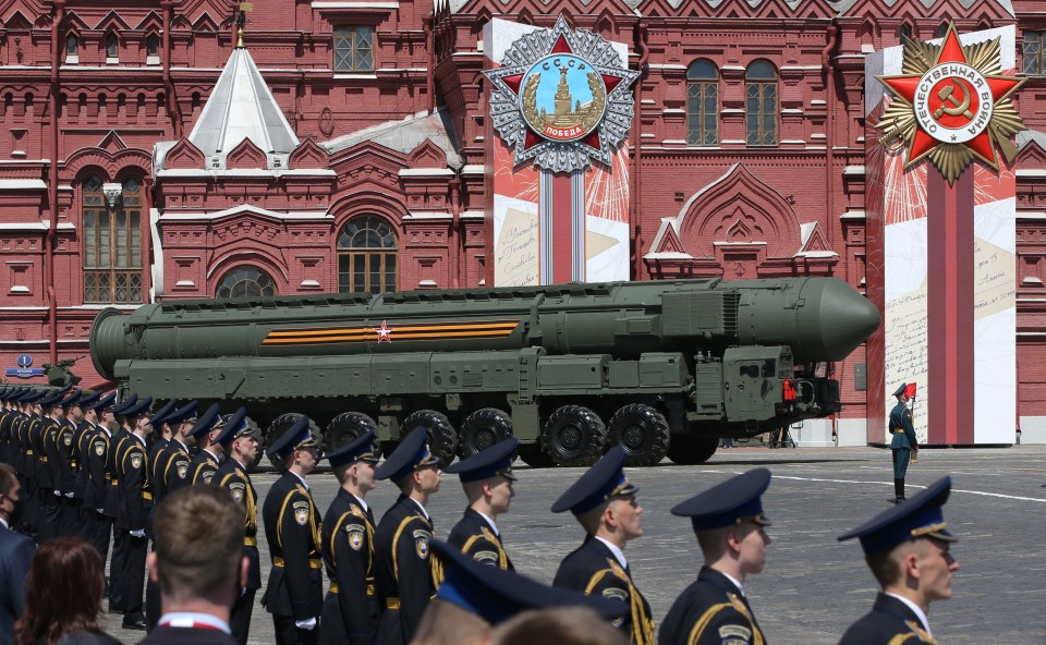 Russia’s ominous-looking nuclear missiles rolls out along Moscow’s Red Square