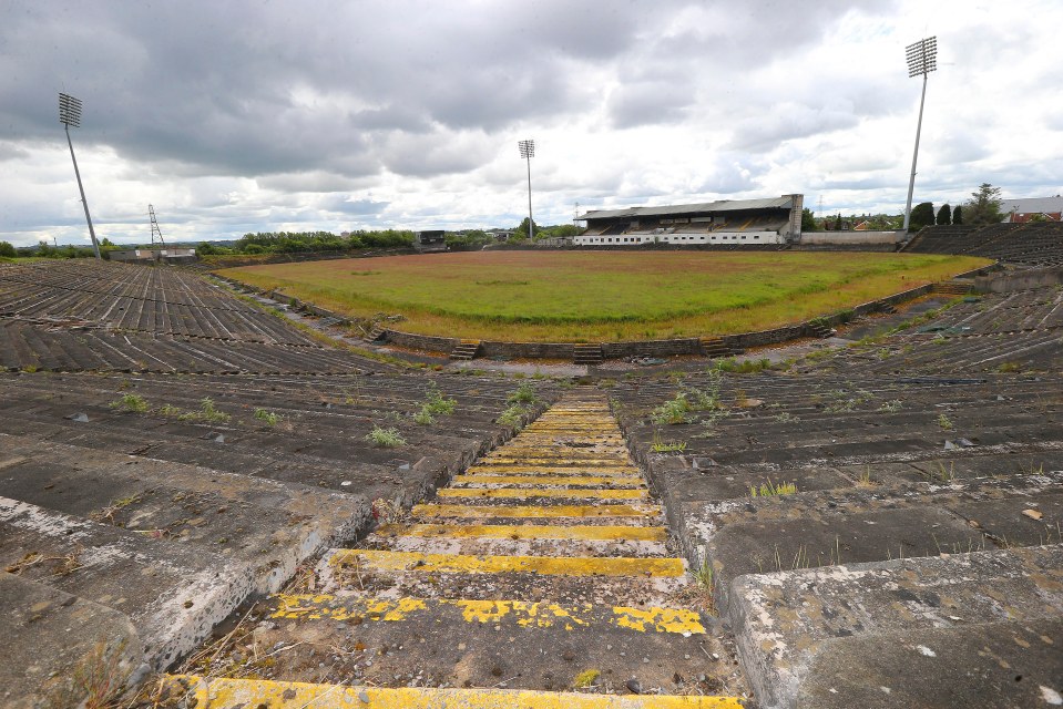 Weeds have grown on the terraces