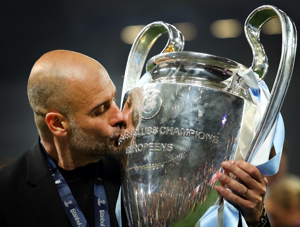 Pep Guardiola managed Man City to Champions League glorly