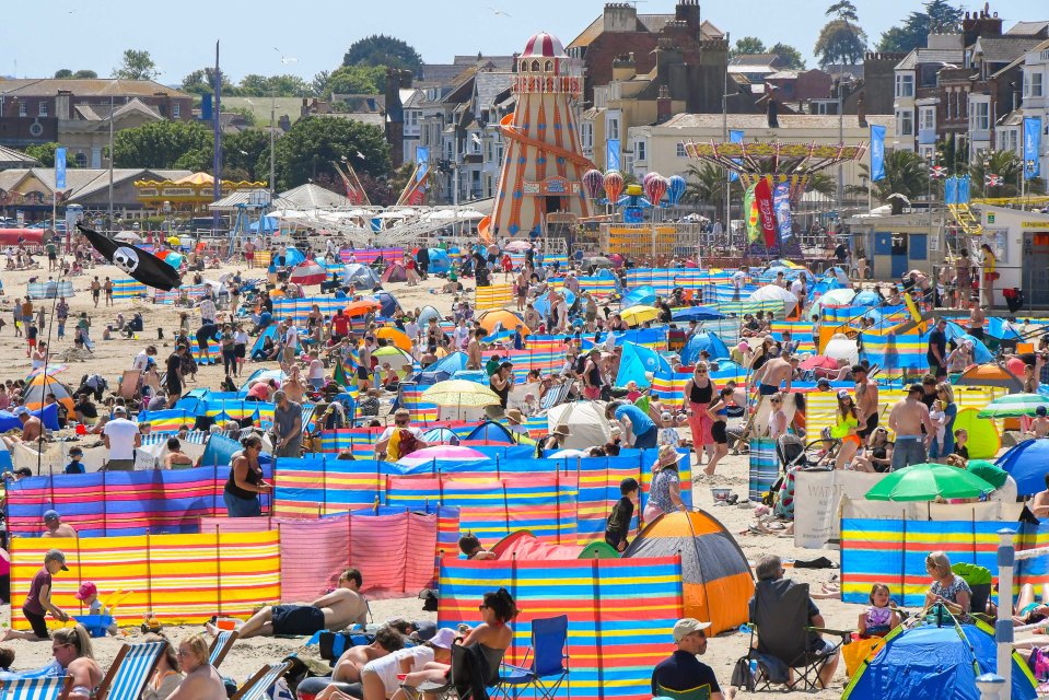 Holidaymakers flocked to the seaside resort of Weymouth on Saturday