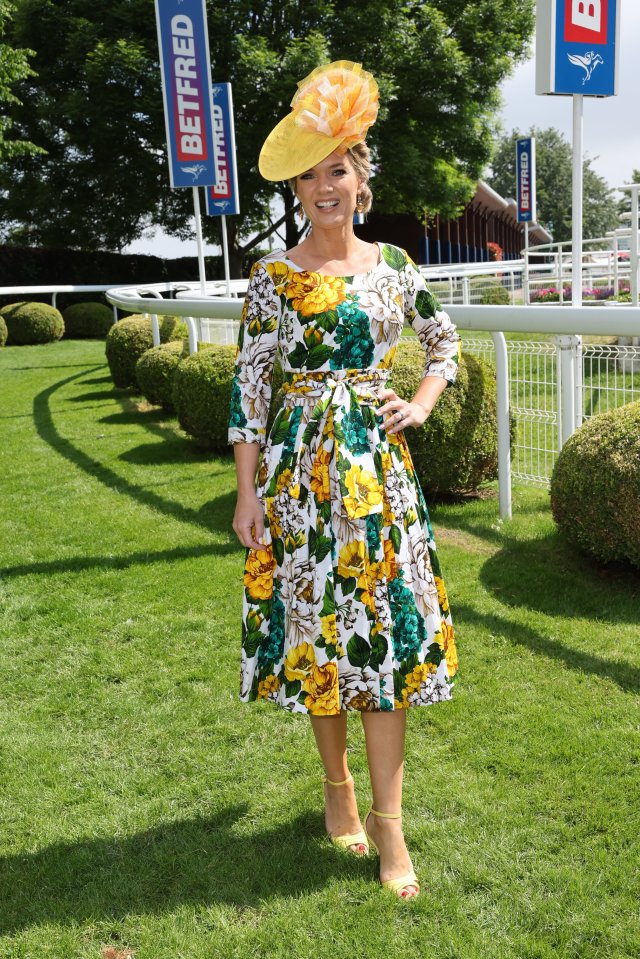 Charlotte Hawkins was among the famous faces spotted at the races today