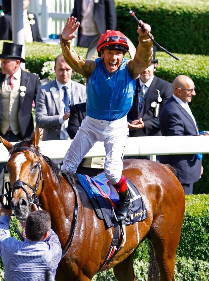 The world's most famous jockey performs his famous flying dismount after winning the Gold Cup one last time