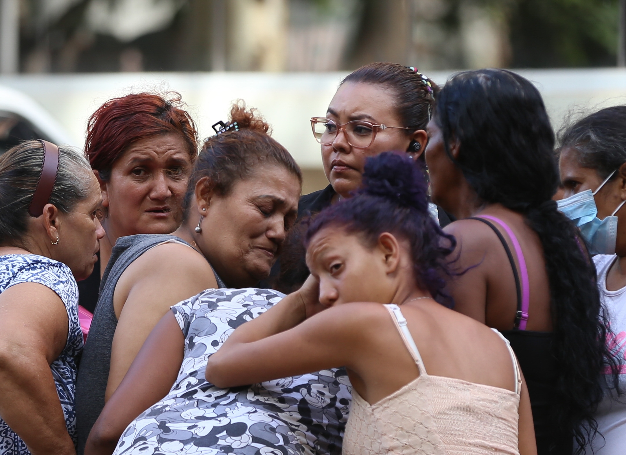 Distraught relatives crowded outside the Támara jail after the news broke of the gang-related massacre