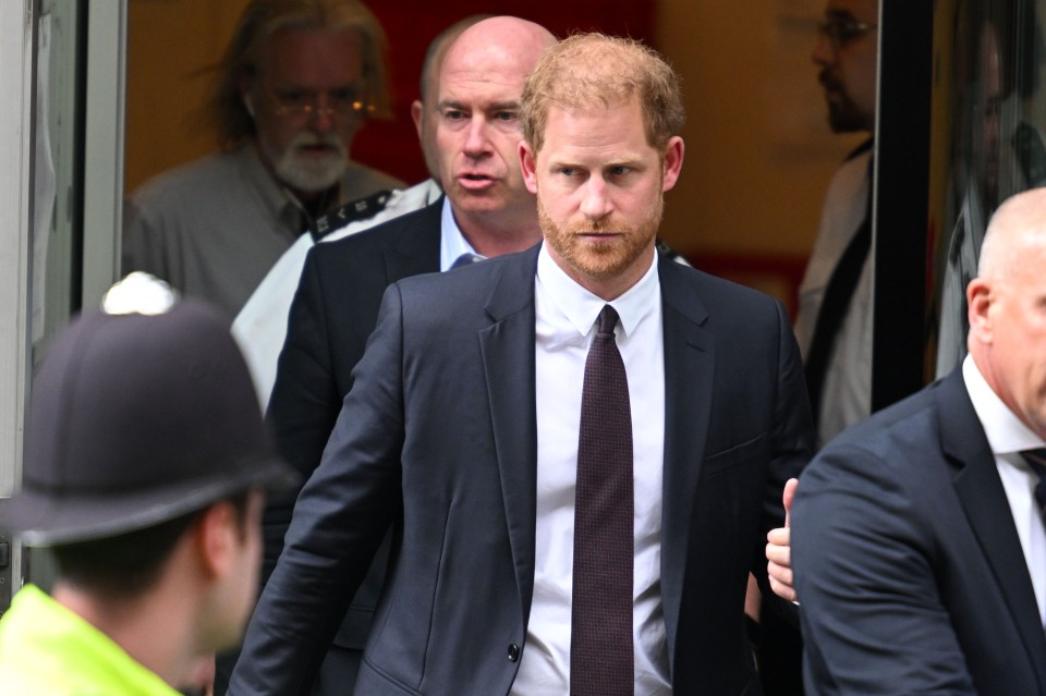 Prince Harry left the High Court after a six-hour grilling today