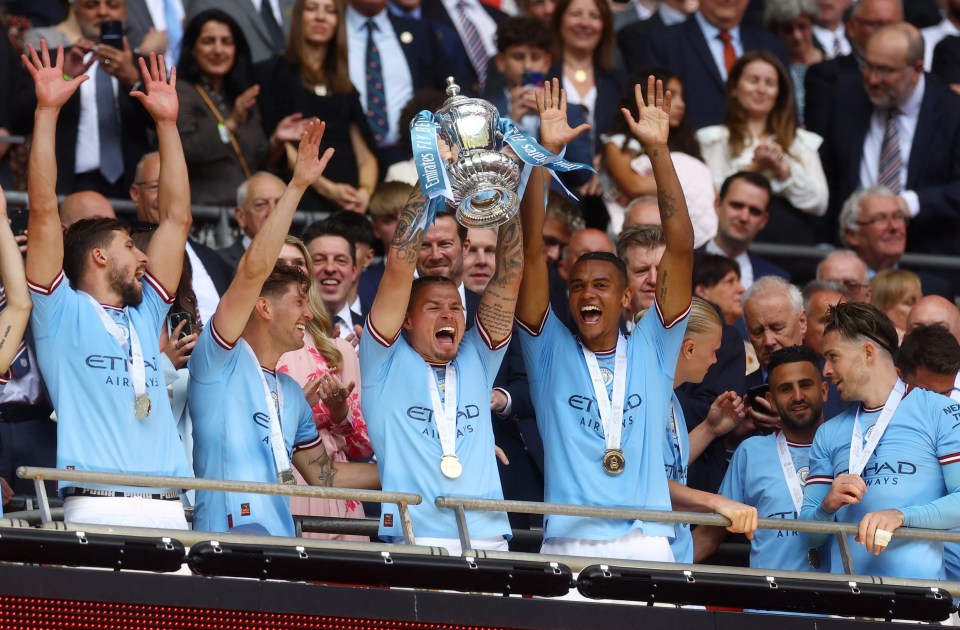 Man City are now looking to complete the Treble after winning the league and FA Cup