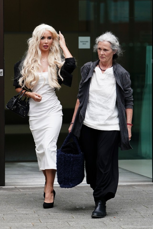 She was supported by her mum for her sentencing hearing today