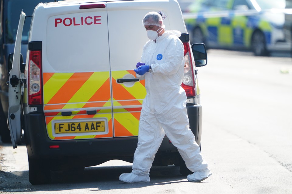 Forensics teams descended on Ilkeston Road following the attack