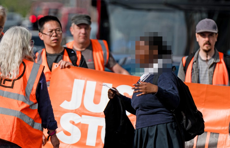 The students looked to be mad they'd been held up by the climate pests