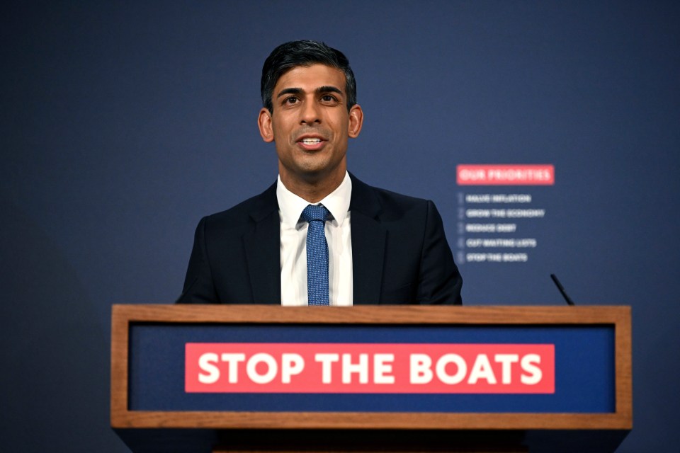 Rishi Sunak today said ‘It is this country – and your government – who should decide who comes here, not criminal gangs’