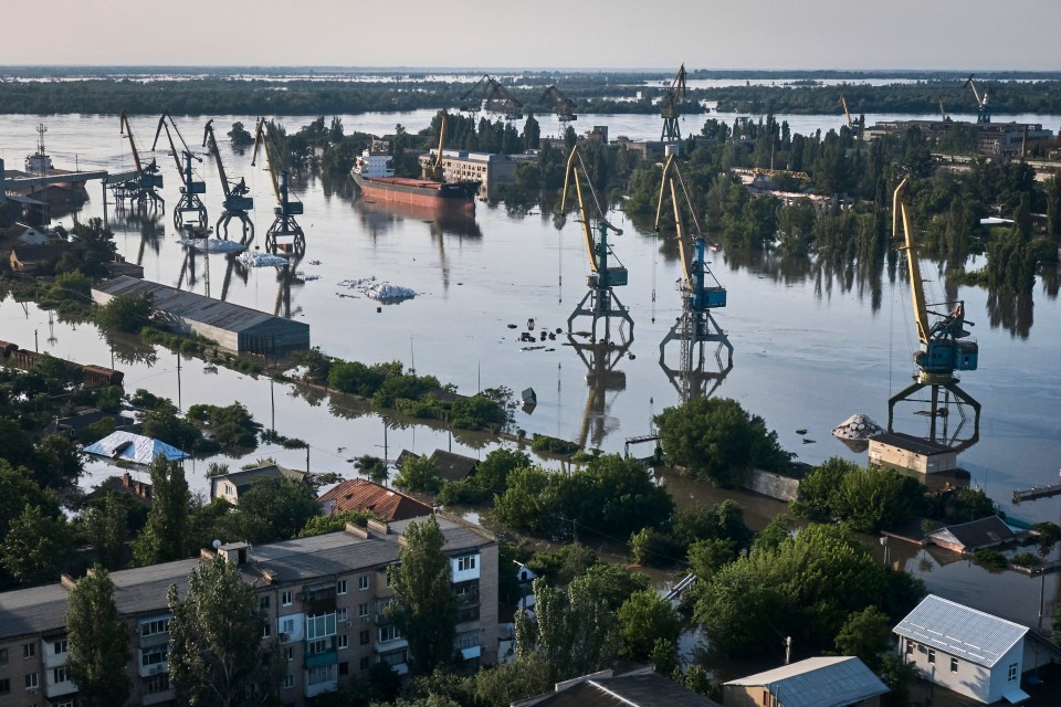 Kherson and the nearby area has been devastated by the water