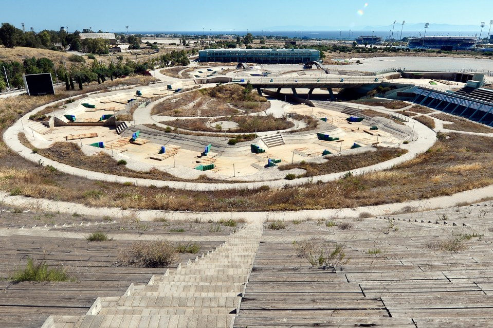 The kayak slalom centre is now an abandoned mess