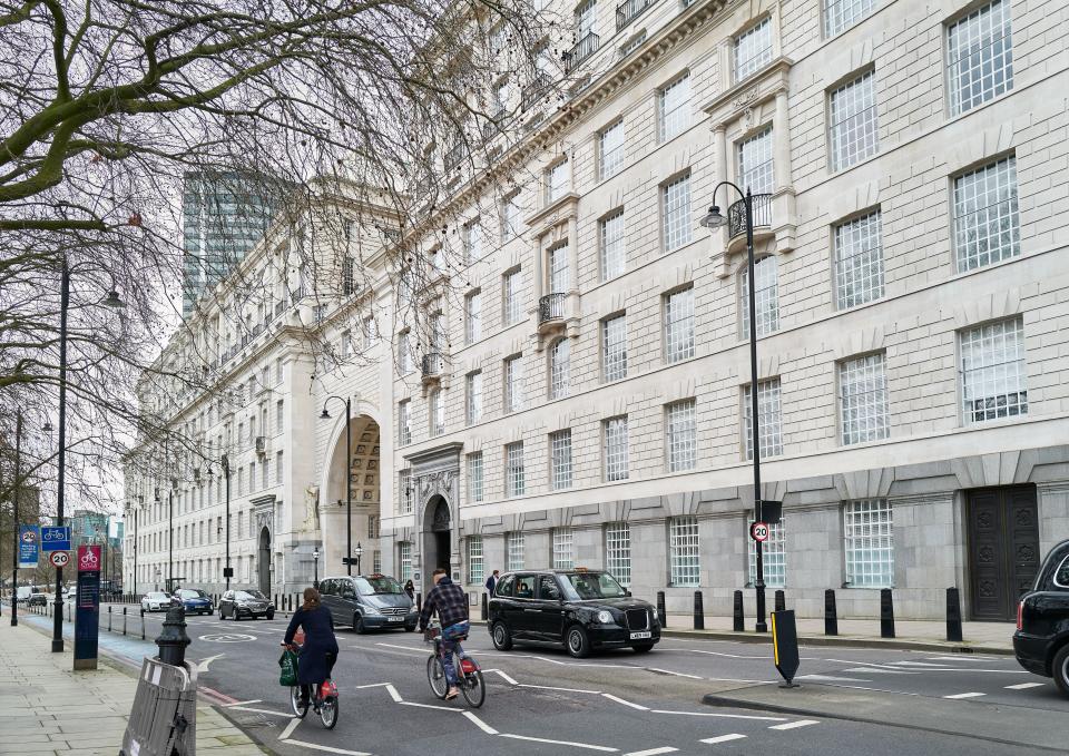 Thames House, headquarters of MI5, in London